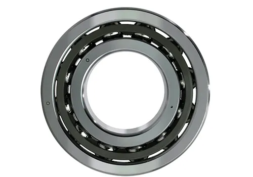 Stamped steel cage for angular contact ball bearings