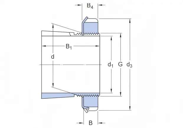 Adapter sleeves and nuts drawing