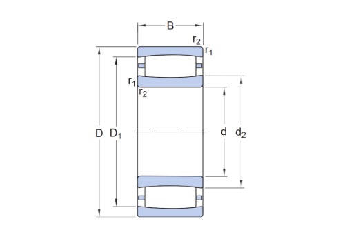 CARB toroidal roller bearing drawing