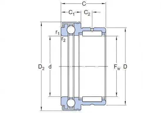 Combined bearing drawing