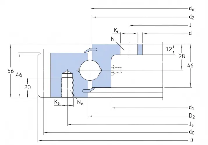 Slewing bearing drawing