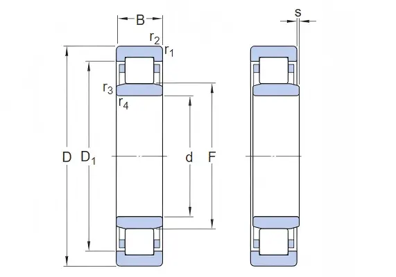 Ceramic and hybrid bearing drawing