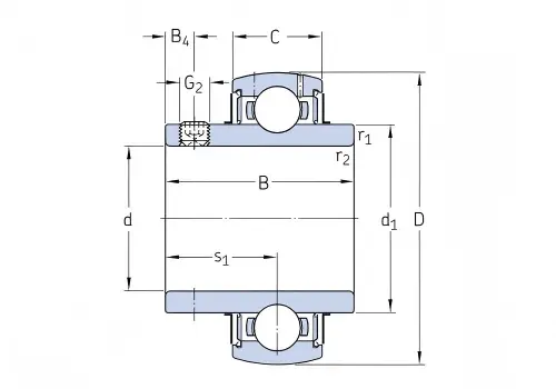 Insert bearing drawing