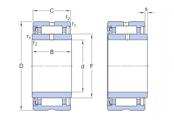 Needle roller bearing drawing