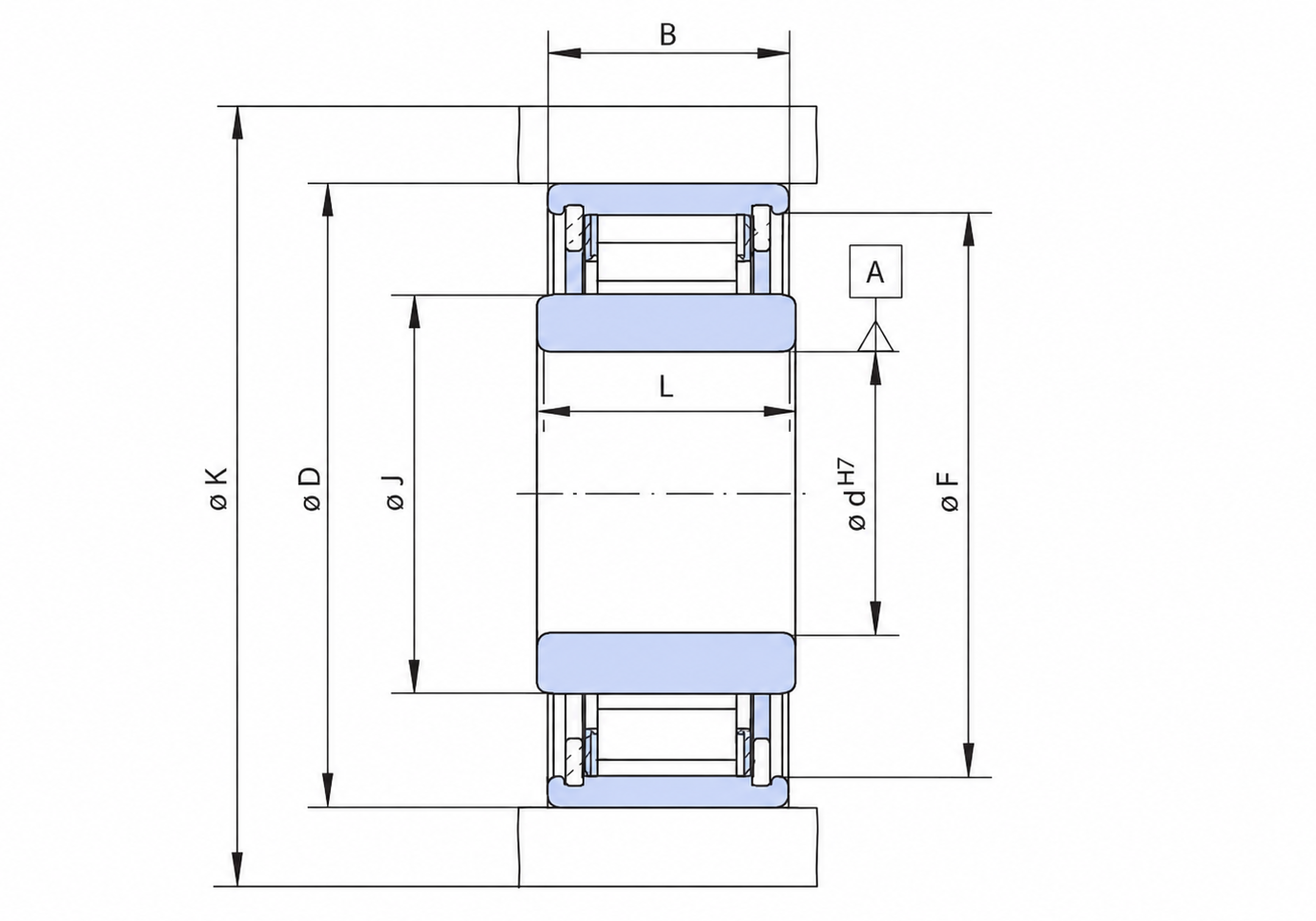 One way bearing drawing