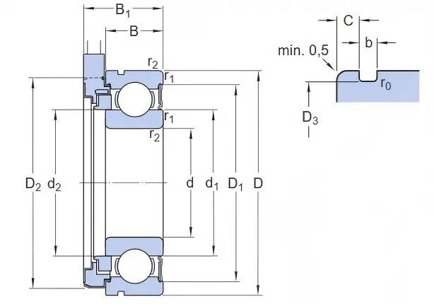 Sensor bearing unit drawing