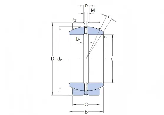 Spherical plain bearing drawing