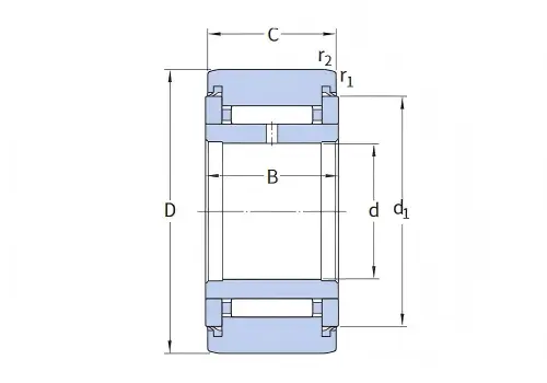Track roller bearing drawing