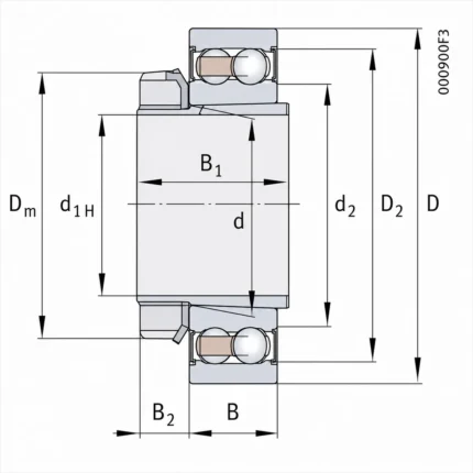2206-K-2RS-TVH-C3+H306 Self-aligning Ball Bearings
