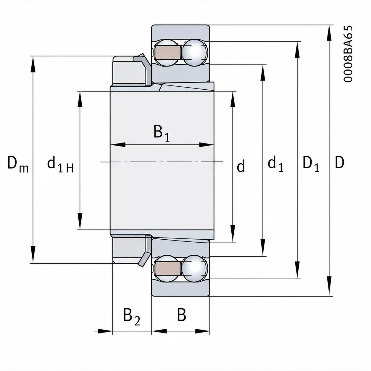 2208-K-TVH-C3+H308 Self-aligning Ball Bearings 2208-K-TVH-C3+H308 Self-aligning Ball Bearings