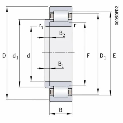 NJ315-E-XL-TVP2+HJ315-E Cylindrical Roller Bearings