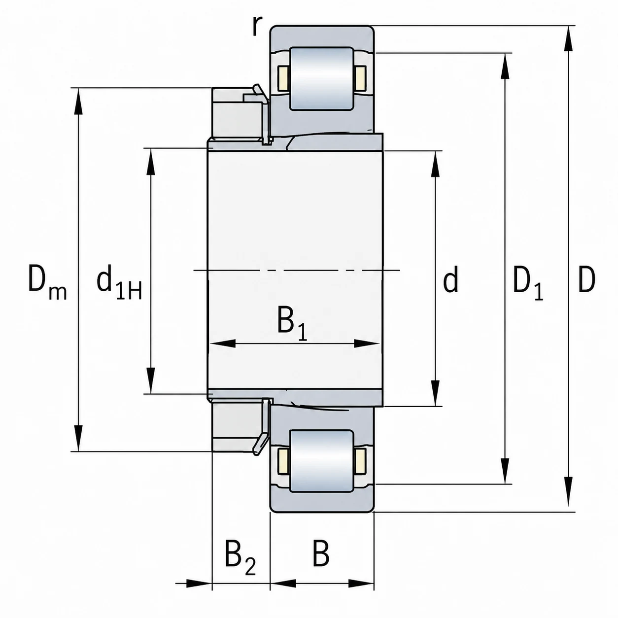 20205-K-TVP-C3+H205 Barrel Roller Bearings 20205-K-TVP-C3+H205 Barrel Roller Bearings
